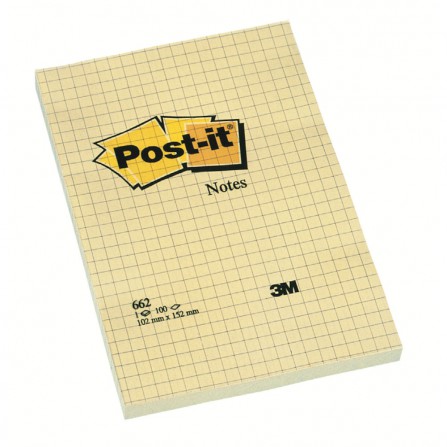 Foglietti Post-it® Giallo Canary™ - 102x152 mm a quadretti
