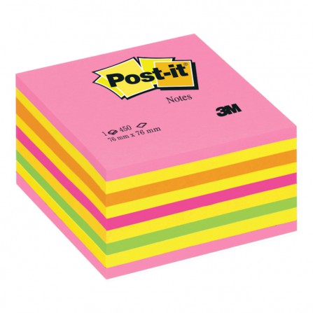 Cubi di foglietti Post-it® - neon rosa