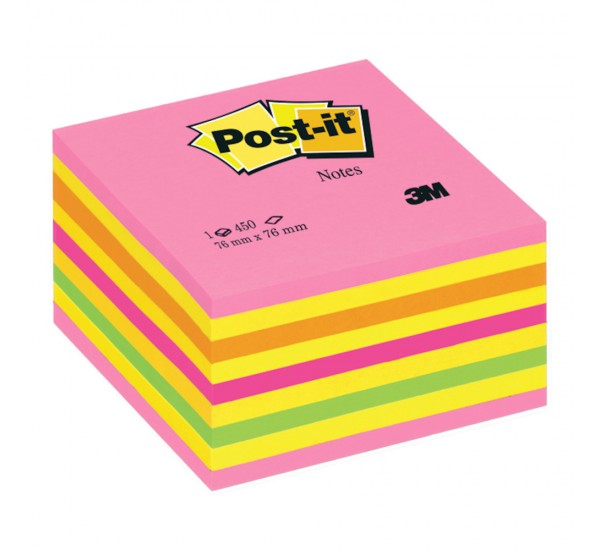 Cubi di foglietti Post-it® - neon rosa