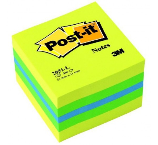 Mini Cubi di foglietti Post-it® - giallo/verde