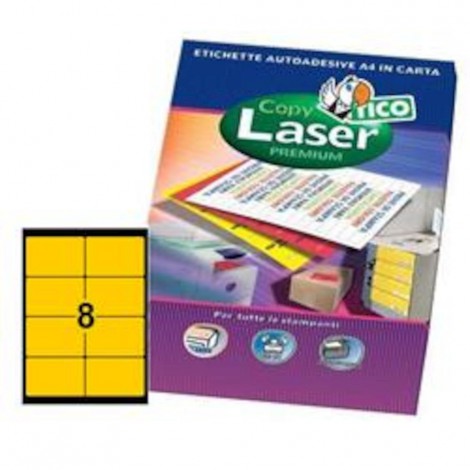 Etichette laser premium - Arancio fluo