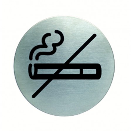 Picto in acciaio inox - No Fumo  83 mm
