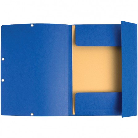 Cartellina con elastici e alette - Blu