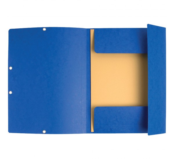 Cartellina con elastici e alette - Blu