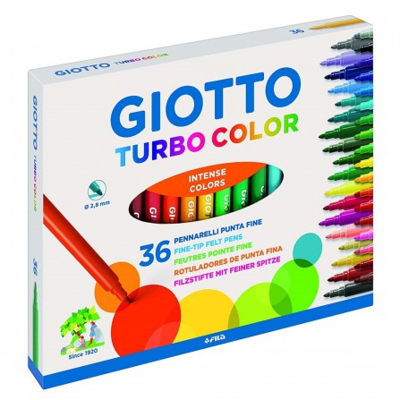 Pennarelli in fibra Turbo Color Giotto - 36 pz.