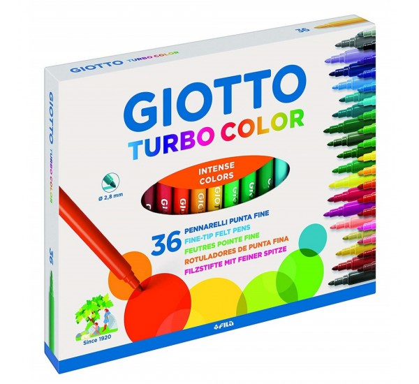 Pennarelli in fibra Turbo Color Giotto - 36 pz.