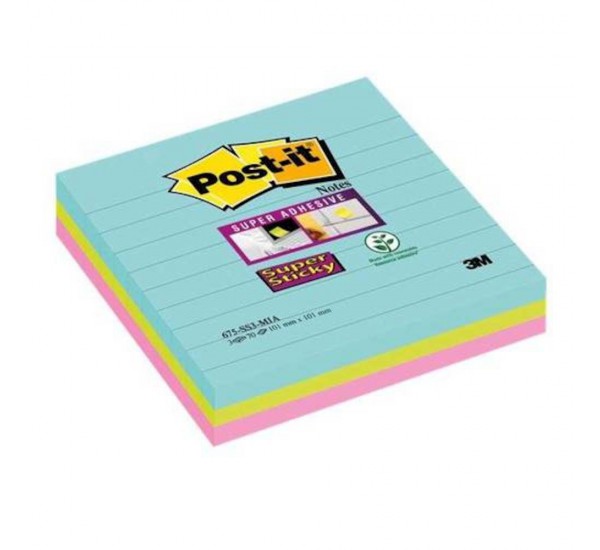 Foglietti Post-it® Super Sticky a righe