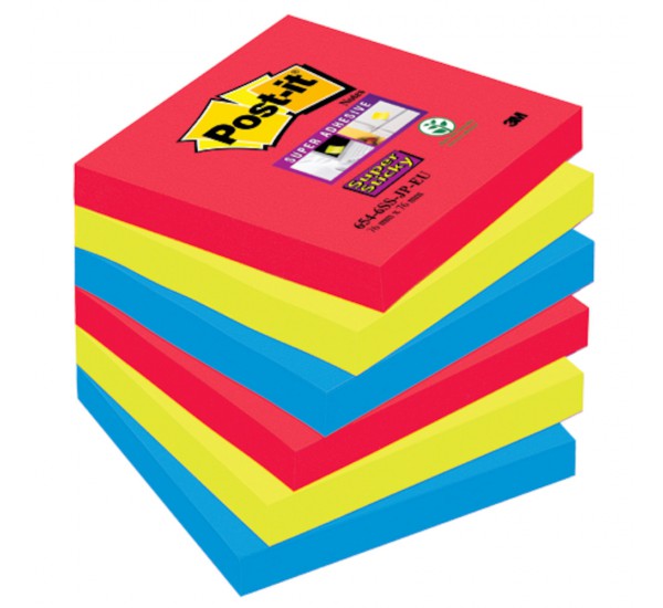 Foglietti Post-it® Super Sticky Playful - 76x76 mm