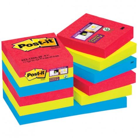 Foglietti Post-it® Super Sticky Playful - 47x47 mm