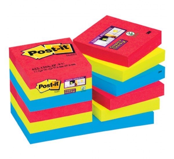 Foglietti Post-it® Super Sticky Playful - 47x47 mm