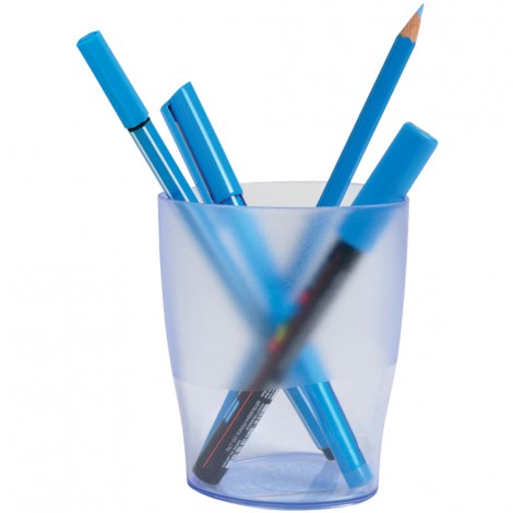 Bicchiere portapenne Ecopen - Azzurro traslucido