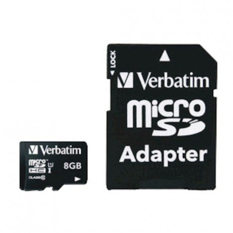 Memory card Micro SD con adattatore - 8 GB