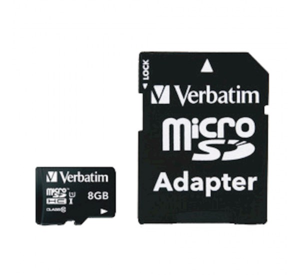 Memory card Micro SD con adattatore - 8 GB